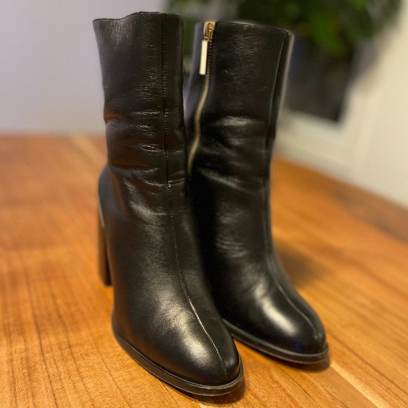 Dear Frances Spirit Boot, Black, Size 8, 100% Italian Leather, Hand Made In Ital - Picture 3 of 10